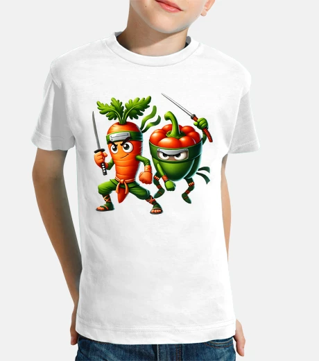 Abbigliamento ninja verdure carote peperoni guerrieri