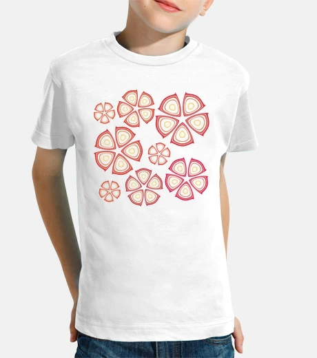 Ropa niño flores rojas camisa