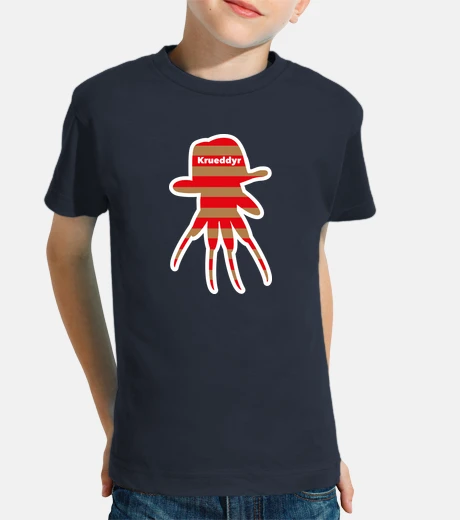 Ropa Niño, manga corta, azul marinol, Krueddyr camisetas de terror,