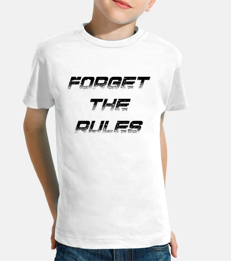 Ropa Niño, manga corta, blanco, Forget the rules