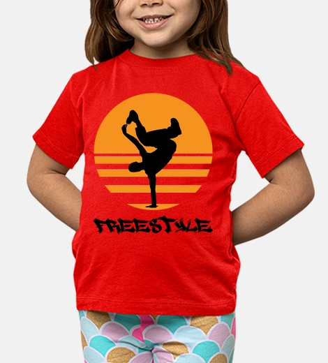 Ropa Niño, manga corta, rojo, freestyle
