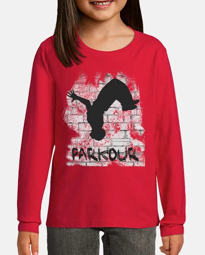 Ropa Niño, manga larga, rojo, parkour