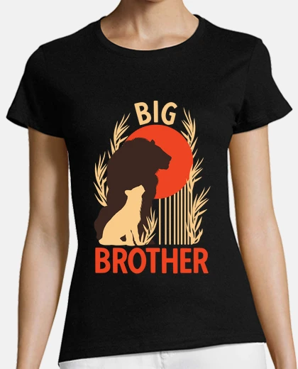 Camiseta niños hermano mayor león hermanos anima