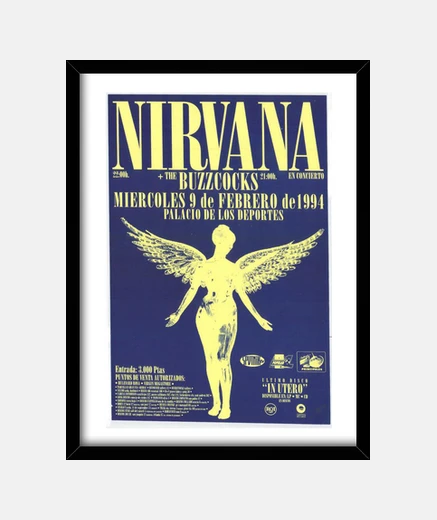 Cuadro Nirvana Concierto España 1994
