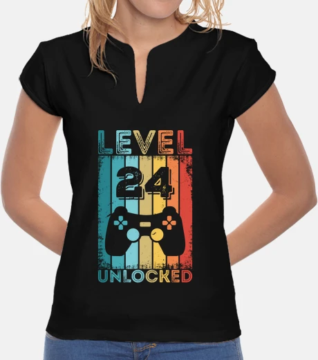 Tee-shirt niveau de jeu 24 débloqué 24e anniversa