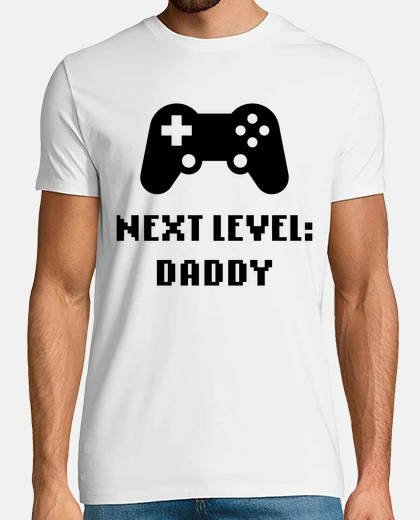 Tee-shirt niveau suivant - papa - père - noir