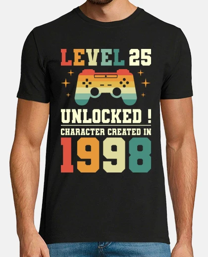 Camiseta Nivel 25 Cumpleaños De Gamer De 25 años