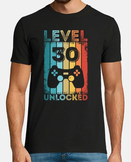 Camiseta nivel de juego 30 desbloqueado 30 cumpl