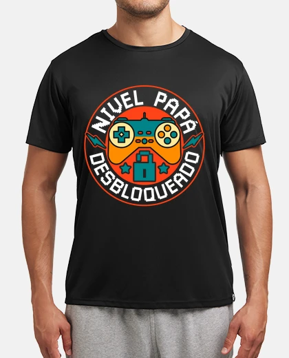 Camiseta Nivel Papá Desbloqueado Padre Gamer Padre Novato Primerizo