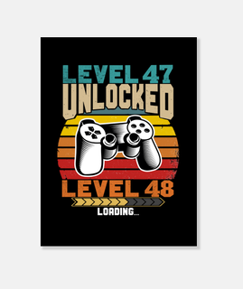 nivel 47 desbloqueado nivel 48 cargando
