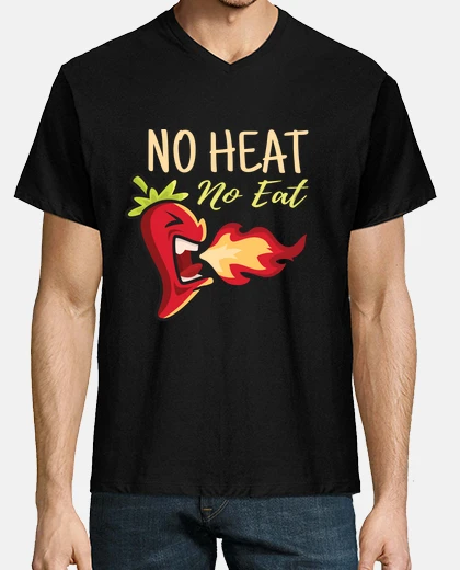 Camiseta no calentar no comer i diseño de chile 
