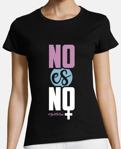 Playera No Es No (Fondo Oscuro)