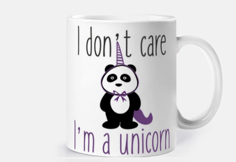 Taza no me importa soy un unicornio