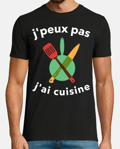 Camiseta no puedo tener cocina coloreada cocina