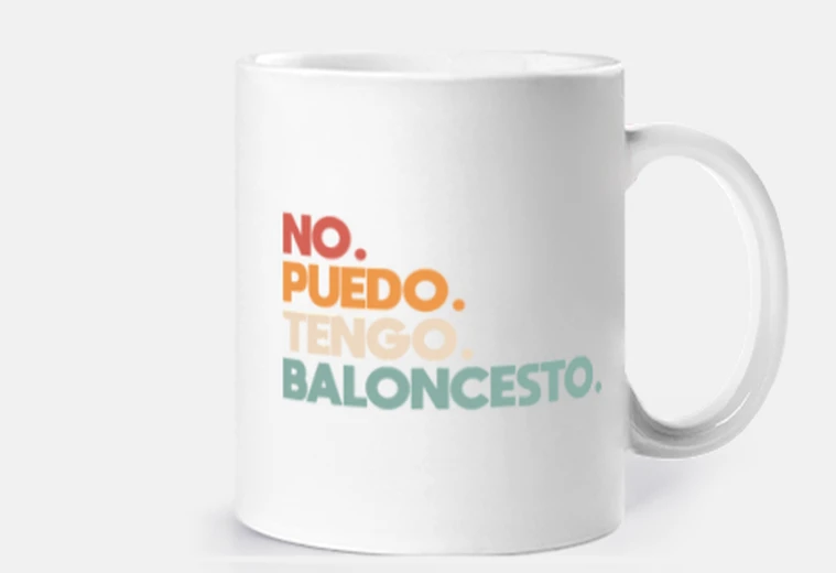 Taza No puedo tengo baloncesto