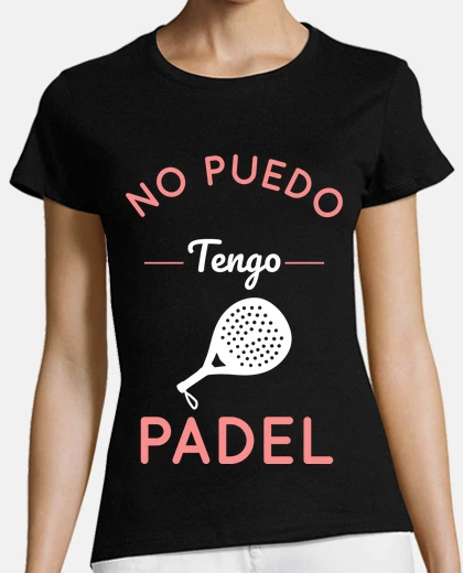 Playera No Puedo Tengo Pádel - Rosa Y Blanco