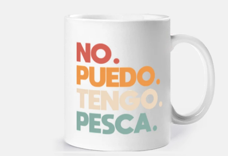 Taza No puedo tengo pesca