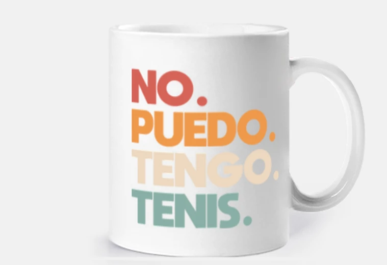 Taza No puedo tengo tenis