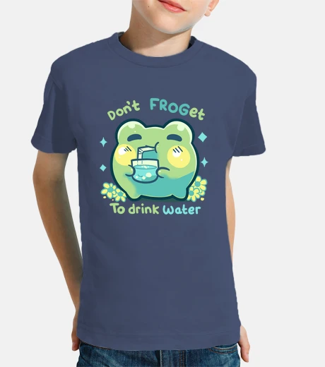 Ropa no ranas para beber agua - camisa para niños