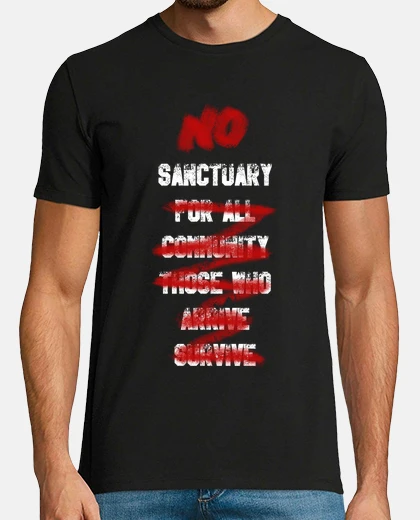 T-shirt no sanctuary - walking dead
