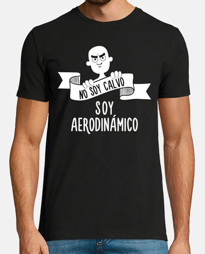 Playera No soy Calvo, Soy Aerodinámico (Fondo Oscuro)