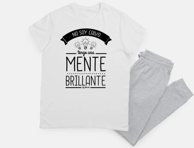 Pijama No soy calvo, tengo una mente brillante