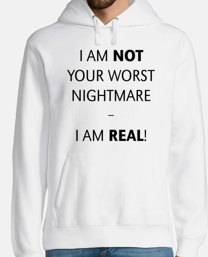 Sudadera no soy tu peor pesadilla - negro
