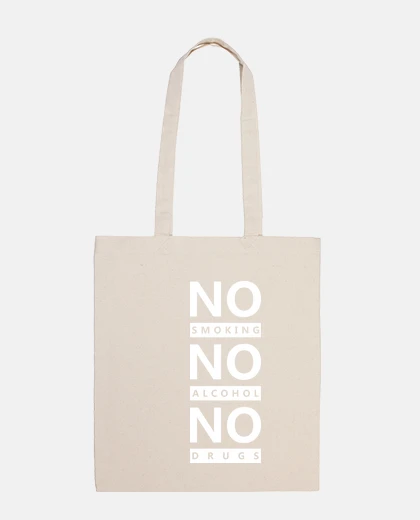 Bag no tobacco no alcohol health