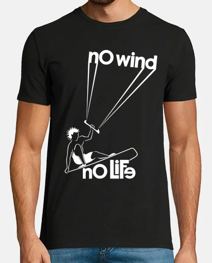 T-shirt no wind no life white