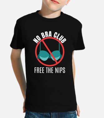 No bra club free the nips funny kids t-shirt