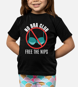 No bra club free the nips funny kids t-shirt