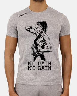no pain no gain woman in gym - gym
