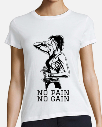 No Pain No Gain - Maglietta Fitness Palestra Donna