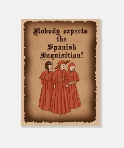 Lienzo Nobody expects the Spanish Inquisition