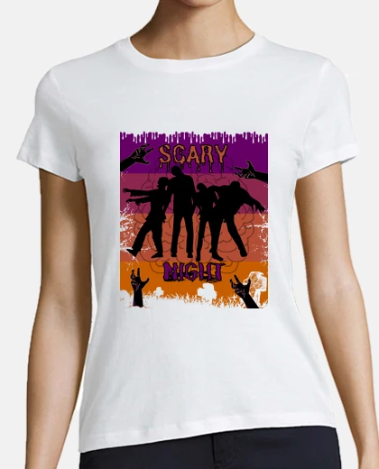 Playera Noche de terror y Zombies come cerebro