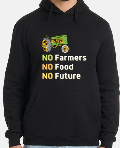 Hoodie NoFarmers NoFood NoFuture with Tractor