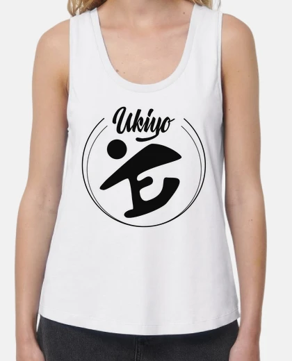 Tee-shirt noir ukiyo_e logo