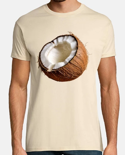 Tee-shirt noix de coco cocotier demi cassée 3D