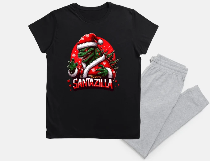Pyjama Noël drôle de Santazilla