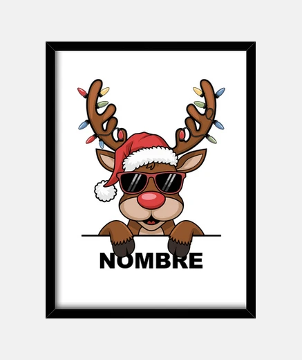 Nombre personalizado reno de Navidad