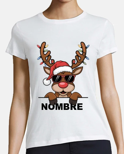 Nombre personalizado reno de Navidad