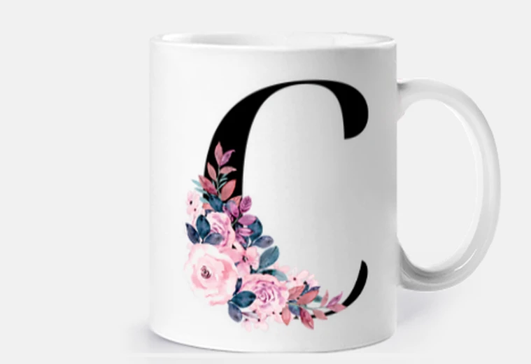 Tazza nome iniziale lettera c