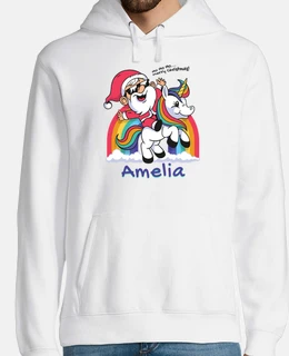 nome amelia w unicorno di babbo natale 