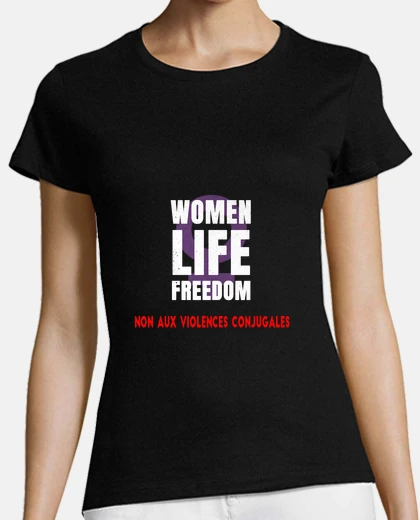 Tee-shirt non aux violences conjugales, féminicides, 