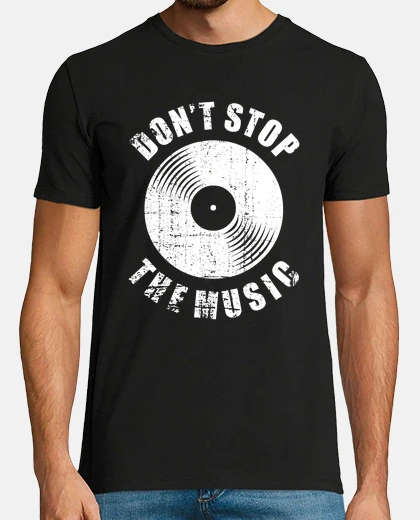 T-shirt non fermare la musica in vinile