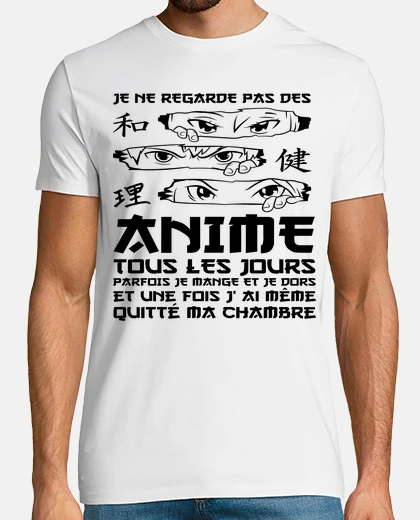 T-shirt non guardo anime, manga umoristici