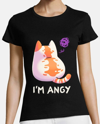 T-shirt non parlare con me im angy cute paffuto gatto