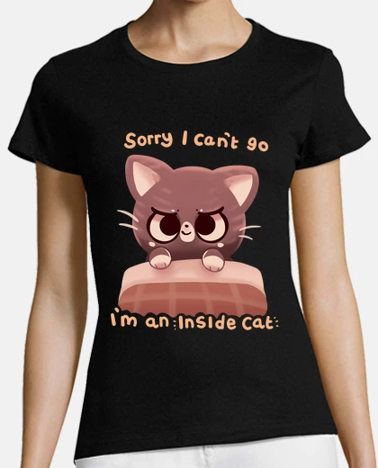 T-shirt non posso andare, sono un gatto dentro - camicia da donna