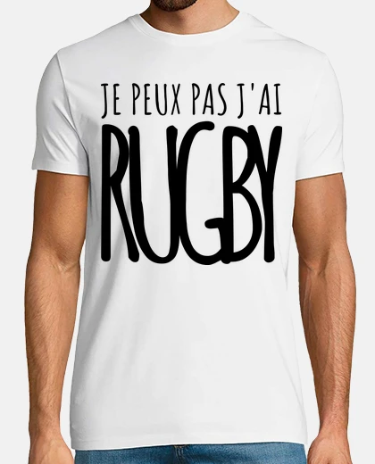 T-shirt non posso avere rugby nero