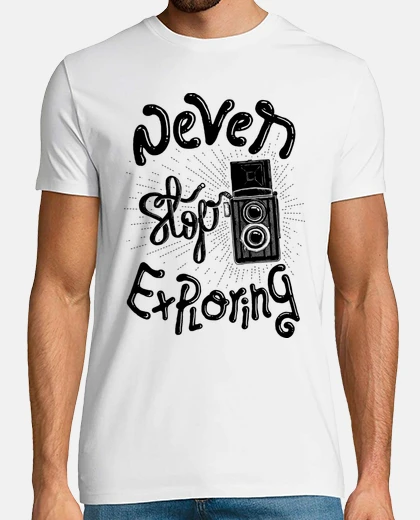 T-shirt non smettere mai di esplorare